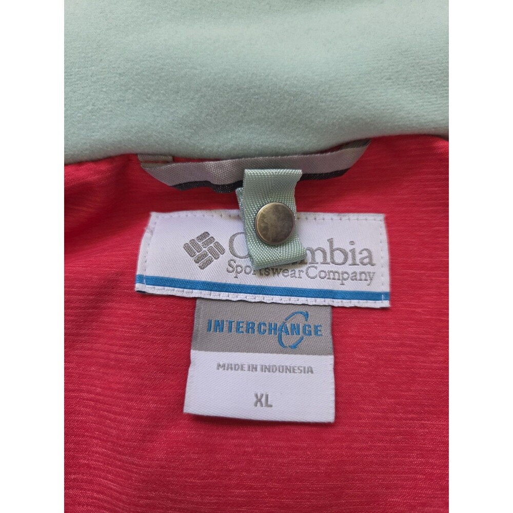 Columbia Omni-Tech Interchange Waterproof Hooded Jacket Pink Womens XL EUC - Picture 7 of 9
